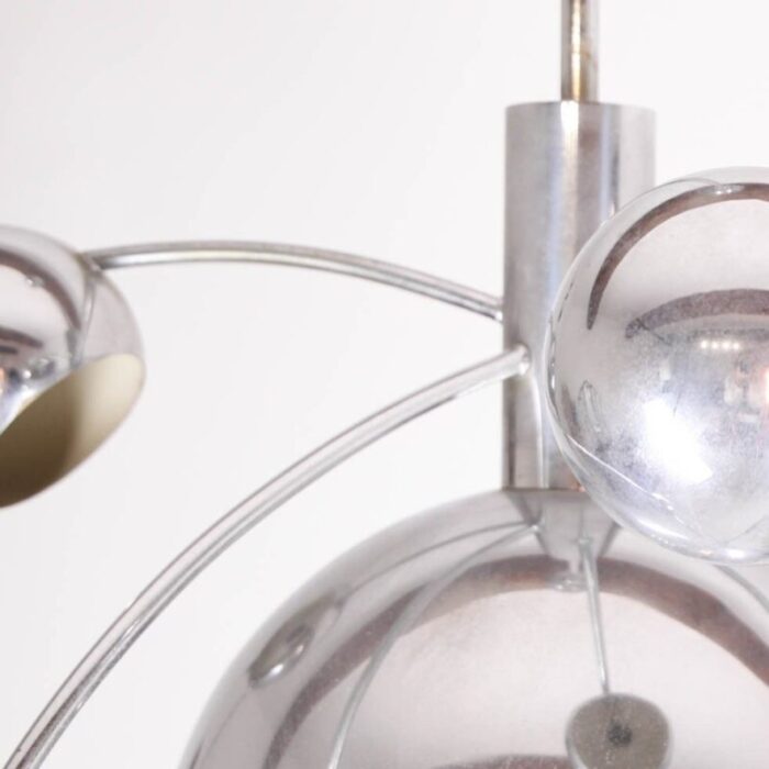 sputnik chandelier in chromed metal by goffredo reggiani 1970s 2