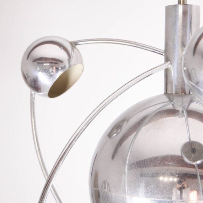 sputnik chandelier in chromed metal by goffredo reggiani 1970s 4