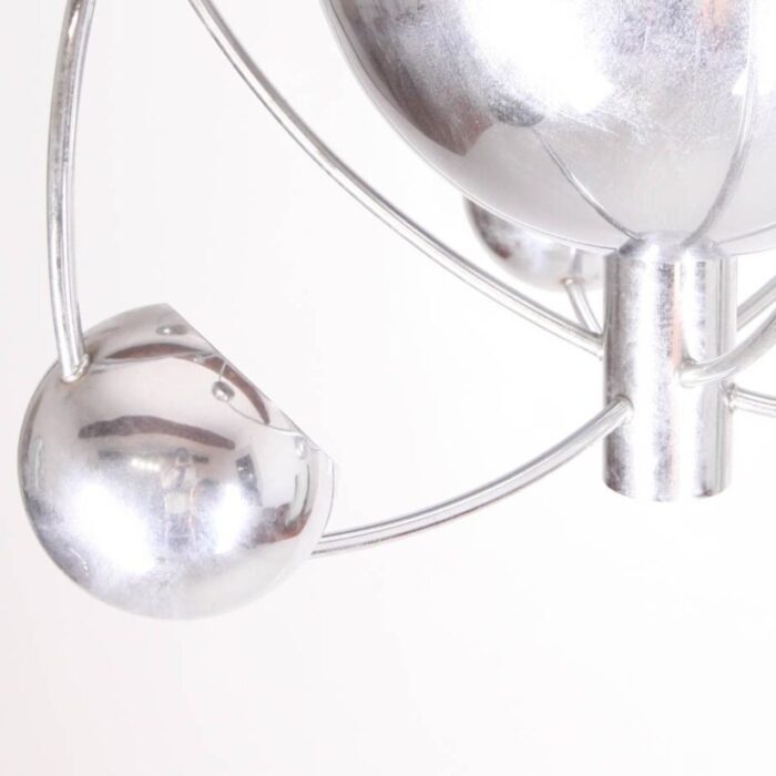 sputnik chandelier in chromed metal by goffredo reggiani 1970s 5