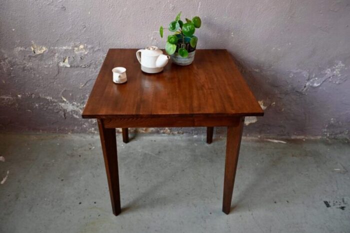 square wood inn table 1950s 1754