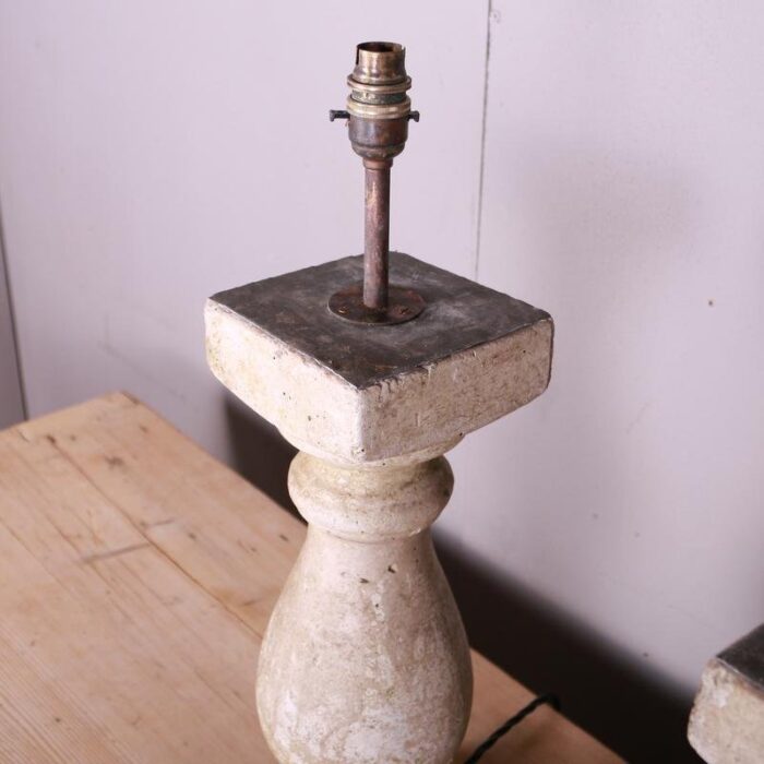 stone balustrade table lamps set of 2 2