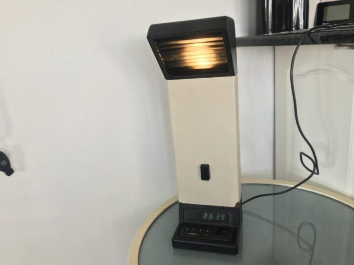 table lamp with alarm clock 1970s 9