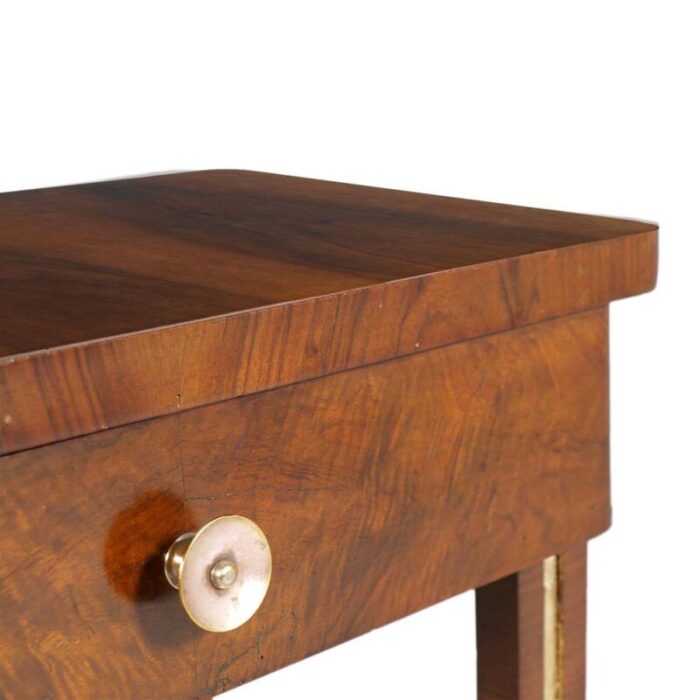 table nightstand in walnut by osvaldo borsani for atlier di varedo 1930s 8950