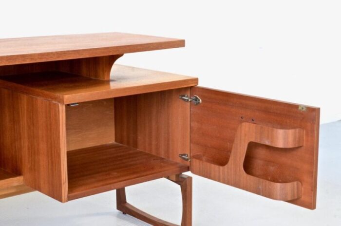 teak desk with floating top from g plan 1960s 1398