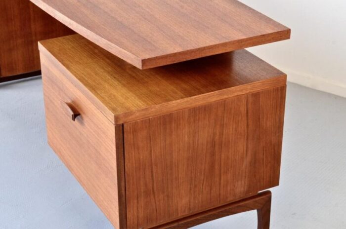 teak desk with floating top from g plan 1960s 3999