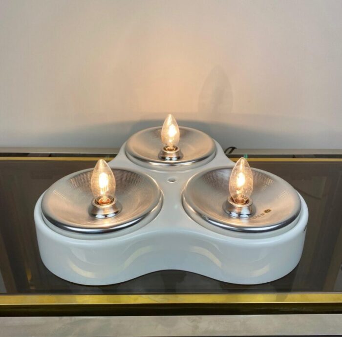 three lights sconces from iguzzini italy 1970s 5