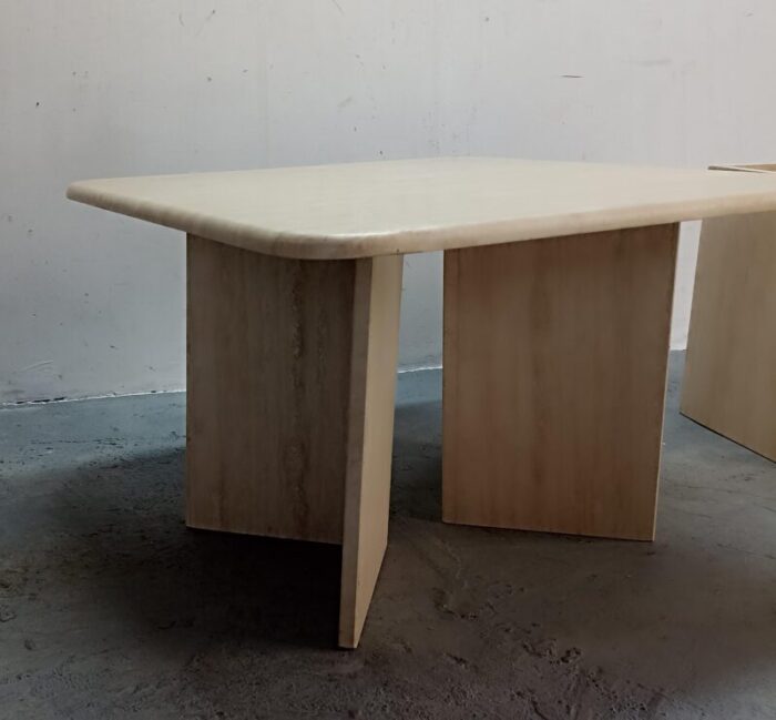 travertine table 1980s 4162