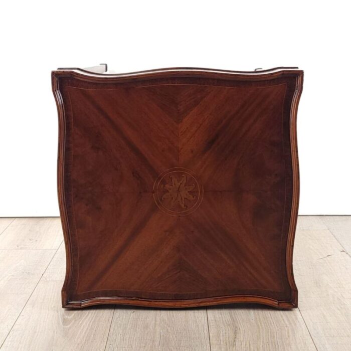 tray top inlaid walnut table circa 1900 5970