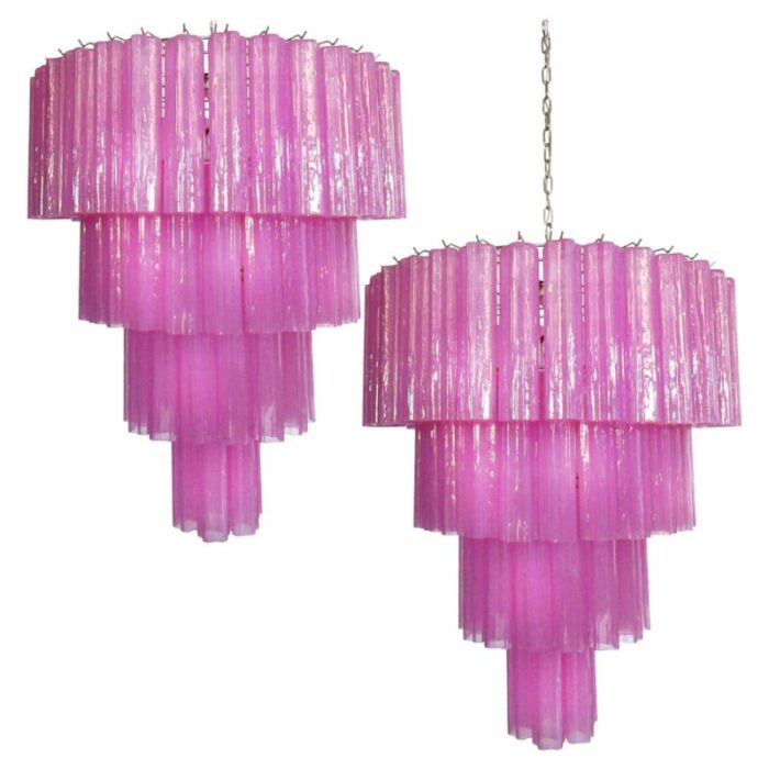 tronchi chandeliers in the style of toni zuccheri for venini murano set of 2 1