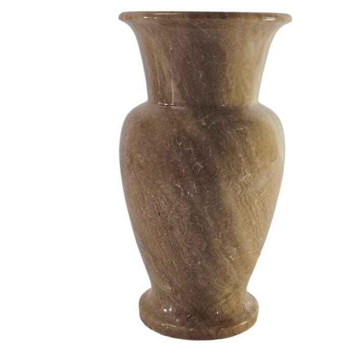 turned brown marble stone vase urn shaped 8625 2504