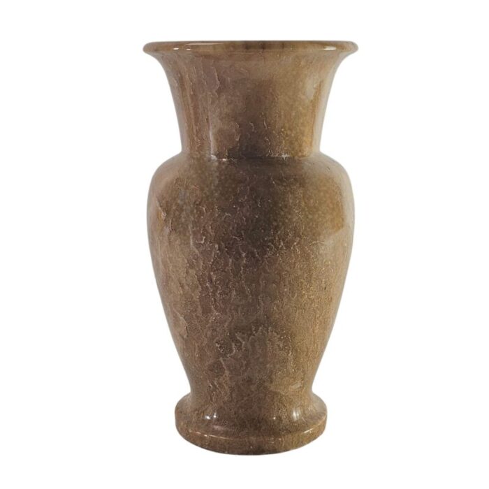 turned brown marble stone vase urn shaped 8625 8284