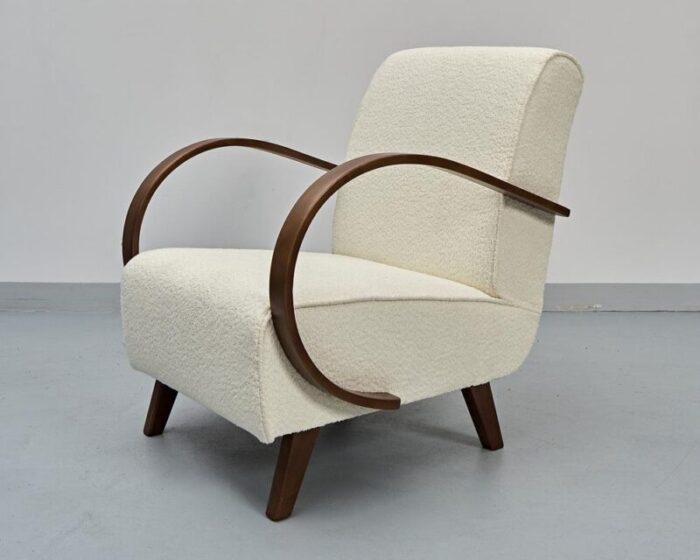 type c loop armchairs attributed to jindrich halabala 1930s set of 2 5814