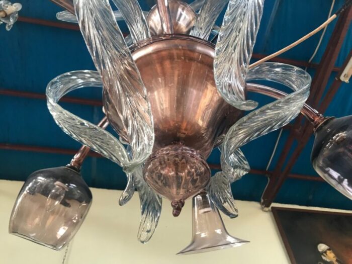 venetian chandelier in murano glass 1940s 17