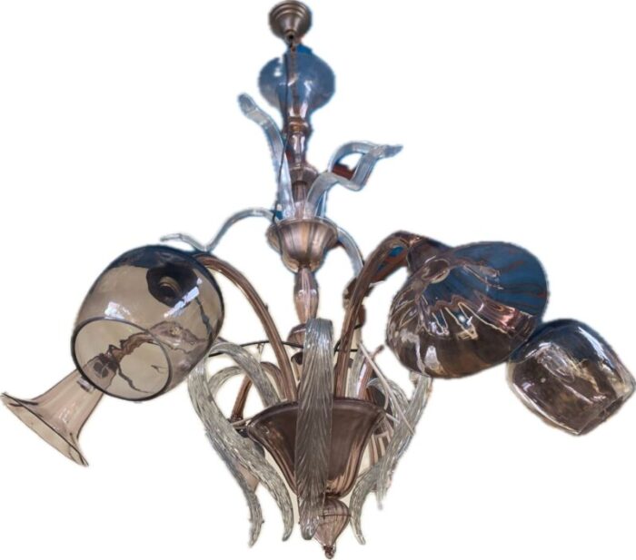 venetian chandelier in murano glass 1940s 2