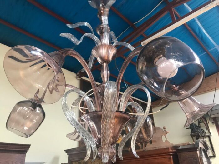 venetian chandelier in murano glass 1940s 21