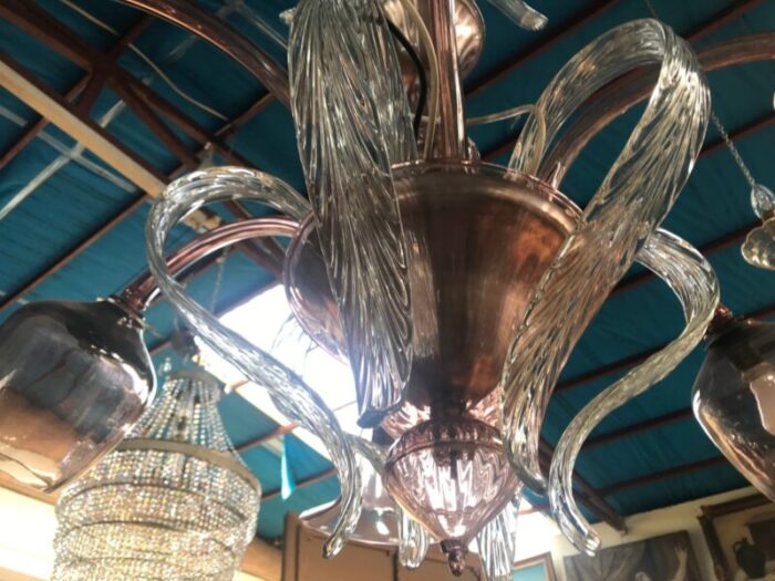 venetian chandelier in murano glass 1940s 22