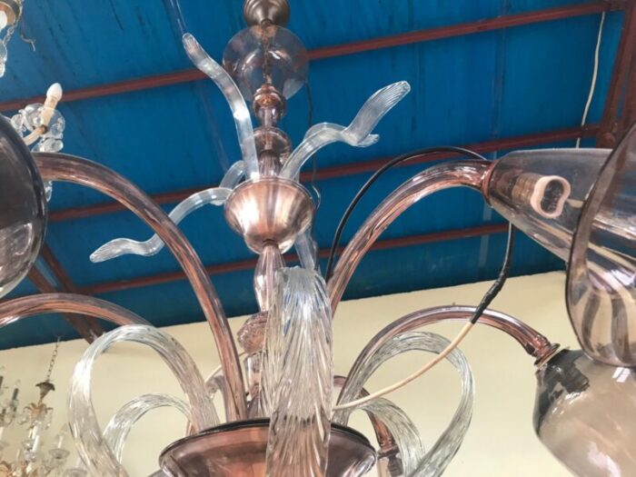 venetian chandelier in murano glass 1940s 35