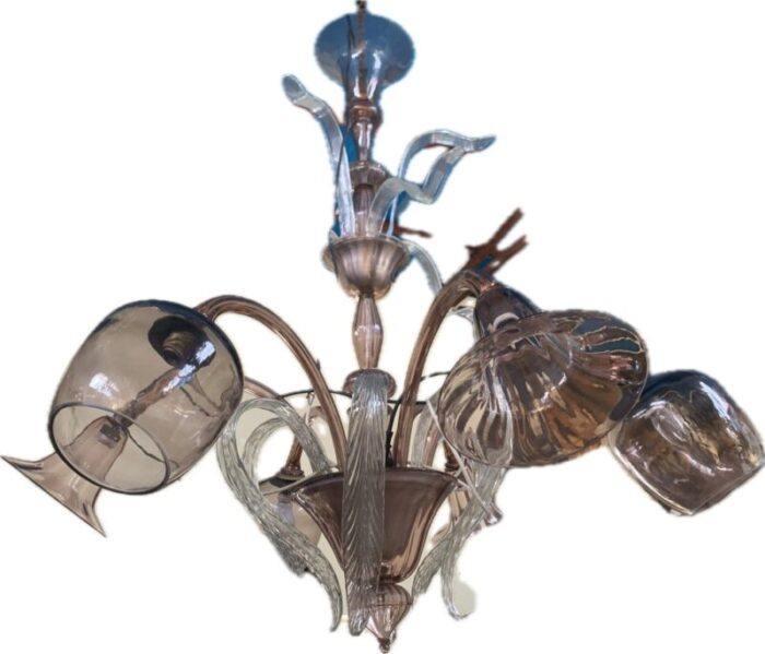 venetian chandelier in murano glass 1940s 5