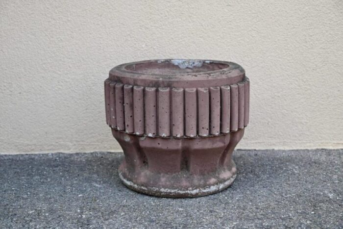 very large brutalist outdoor concrete planter 1970s 2096