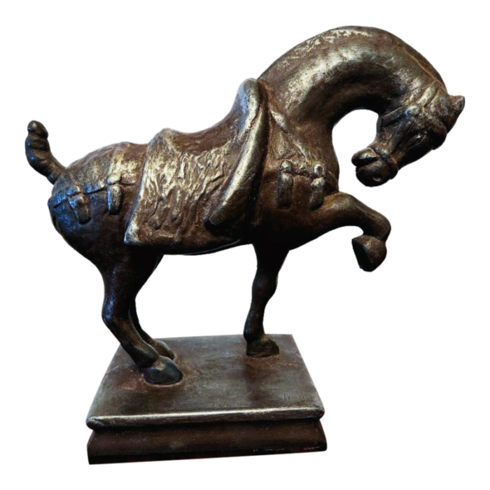 vintage 1961 tang war horse sculpture by austin productions 2767