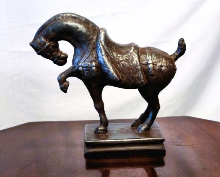 vintage 1961 tang war horse sculpture by austin productions 3104