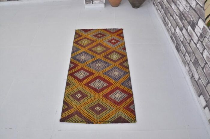 vintage anatolian kilim rug 1960s 9093