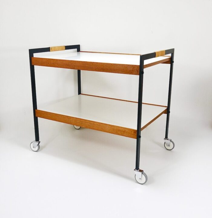 vintage austrian bar cart drinks trolley by carl aubock 1960s 0413