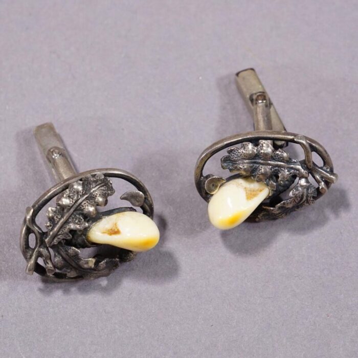 vintage bavarian traditional costume jewelry cufflinks 8181