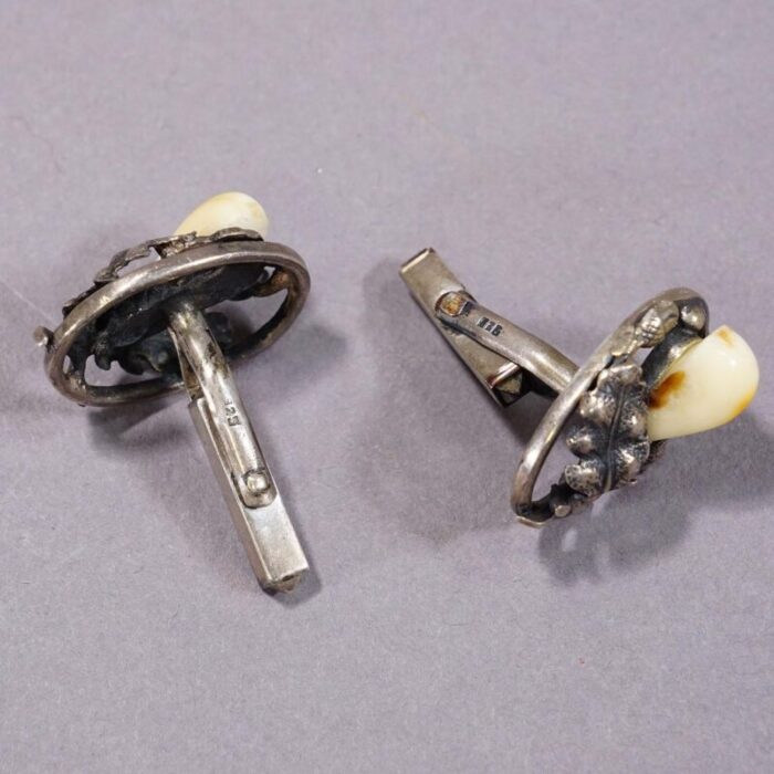 vintage bavarian traditional costume jewelry cufflinks 9663