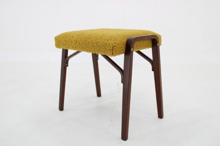 vintage beech stool 1960s 3192