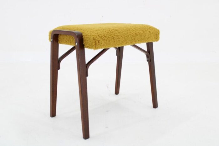 vintage beech stool 1960s 4556