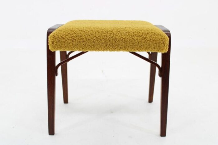 vintage beech stool 1960s 6434