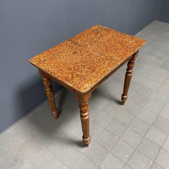 vintage brown painted table 9940