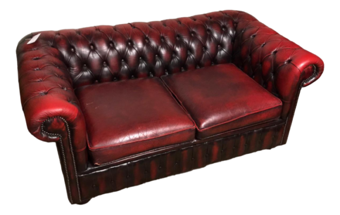 vintage chesterfield red sofa 9060