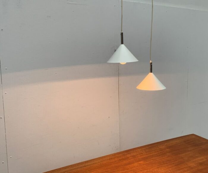 vintage danish pendant lamps set of 2 11