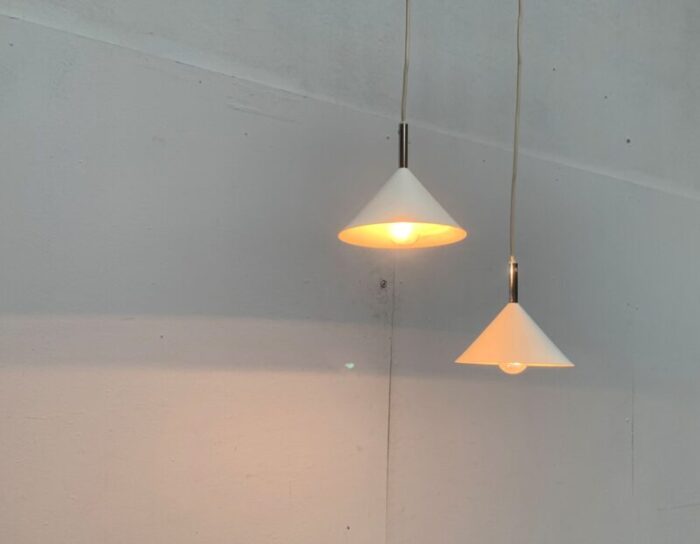 vintage danish pendant lamps set of 2 12