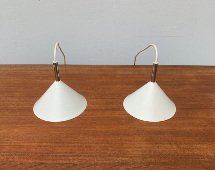 vintage danish pendant lamps set of 2 2