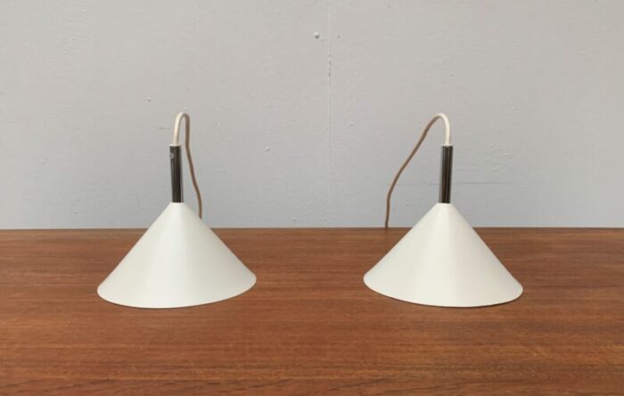 vintage danish pendant lamps set of 2 20