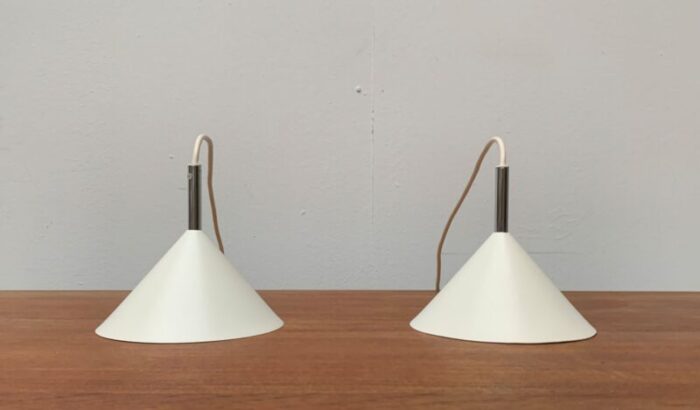 vintage danish pendant lamps set of 2 39