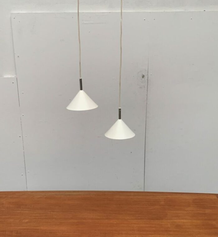 vintage danish pendant lamps set of 2 43