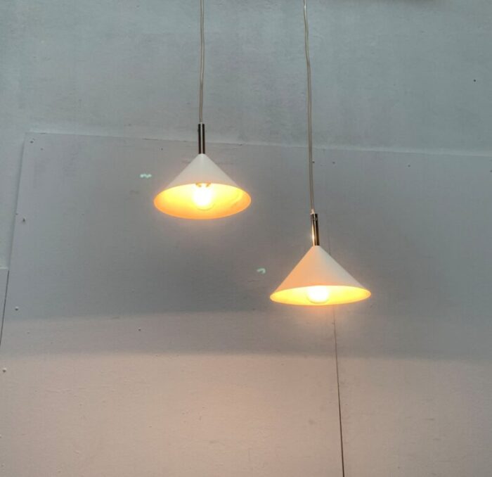 vintage danish pendant lamps set of 2 8