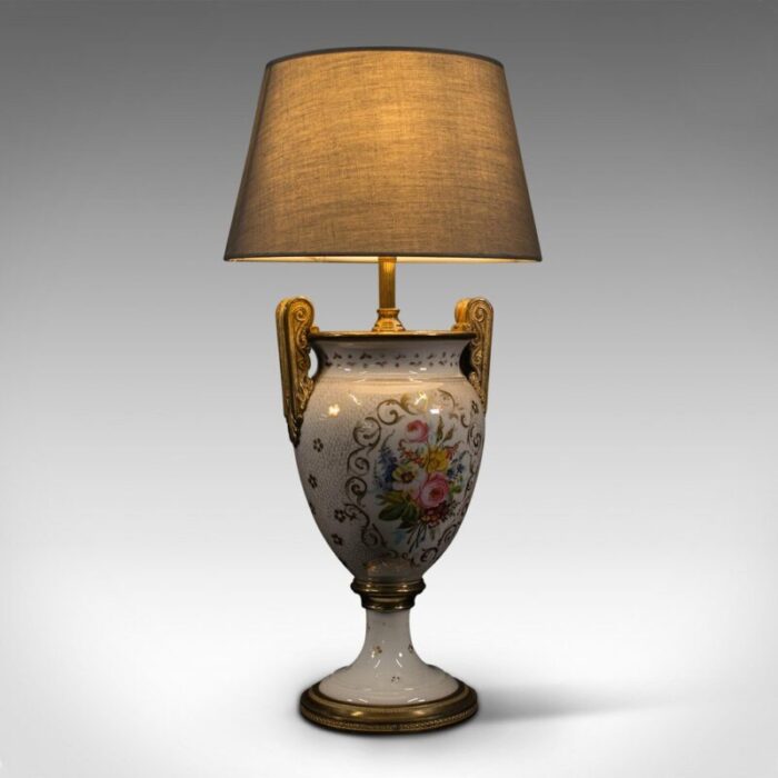 vintage french ceramic decorative table lamp 1970s 6