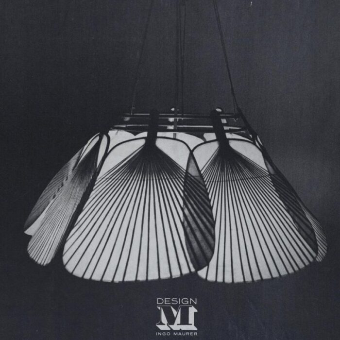 vintage german hanging light by ingo maurer for design m 1970s 3315