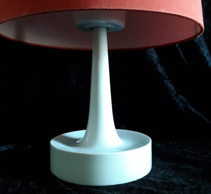 vintage glazed white porcelain table lamp from rosenthal 1970s 3