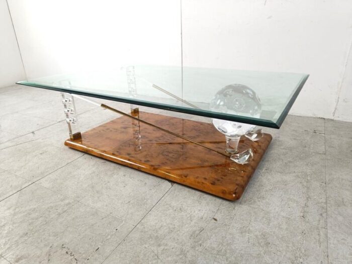 vintage golf themed coffee table 1970s 4648