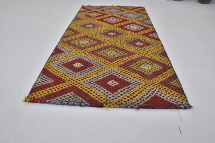 vintage handwoven kilim rug 1960s 2958