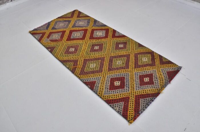 vintage handwoven kilim rug 1960s 6746