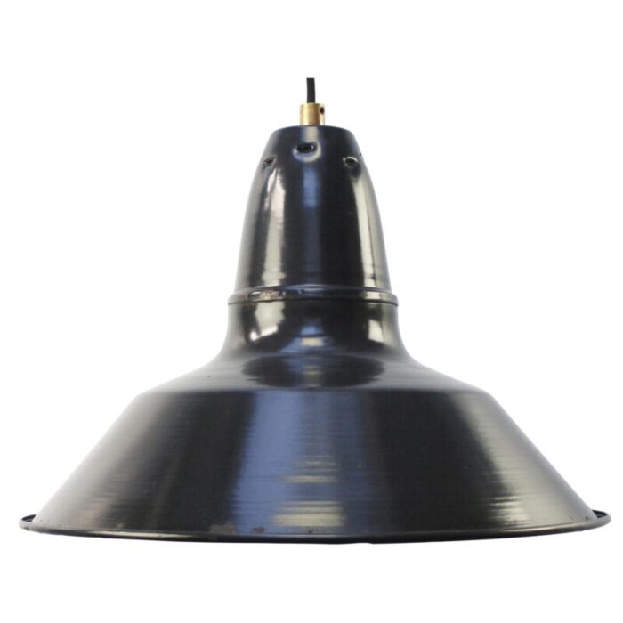 vintage industrial french black dark blue enamel pendant lamp 2909