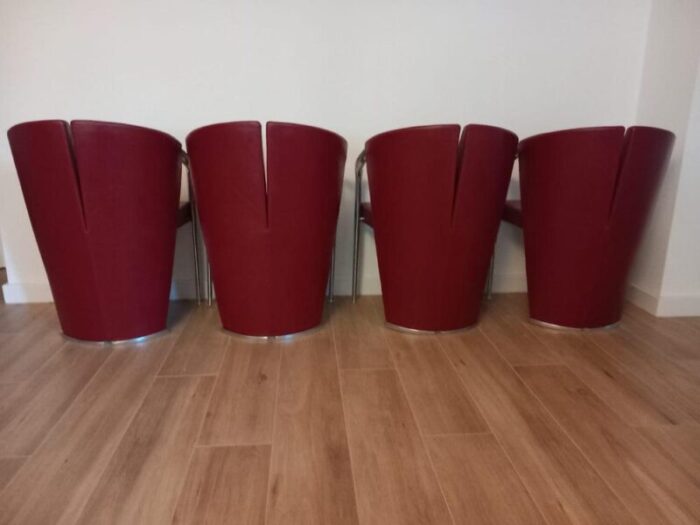 vintage italian estel armchairs by favaretto and partners set of 4 6706