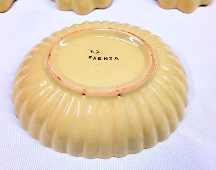 vintage italian fz faenza majolica starter serving dishes set of 7 1062